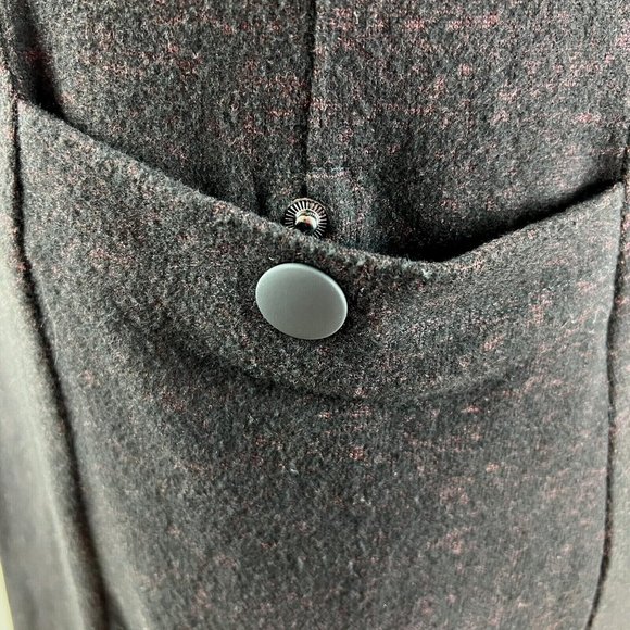 Cabi Cuddle Dress Size Small Black Burgundy Red Pockets Quarter Zip Style #4215 - Picture 7 of 10